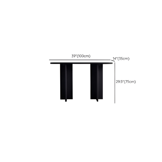 Rustic Mango Anabola Console Table In Black Finish in Solid Wood thumbnail 9