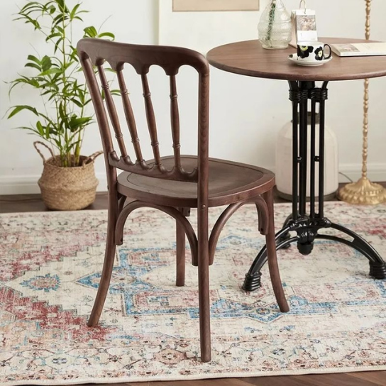 Rustic Mango Solid Wooden Single Dining Chair In Natural Honey Finish thumbnail 3