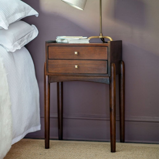 Rustic Mango  Solid Wooden Bedside In Vintage Style Honey Finish thumbnail 6