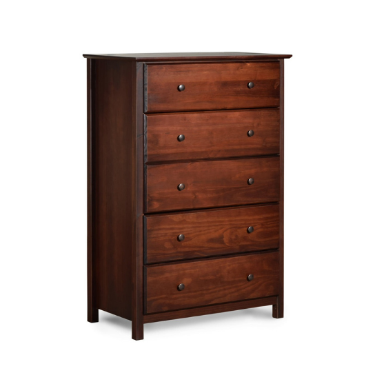 Rustic Mango Vintage Single Chest of Drawers With 5 Drawers In Honey Finish thumbnail 3
