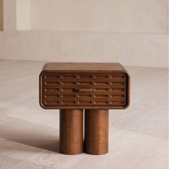 Rustic Mango Solid Wooden Mini Bedside With Drawers In Honey Finish thumbnail 2