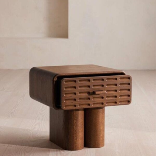 Rustic Mango Solid Wooden Mini Bedside With Drawers In Honey Finish thumbnail 5