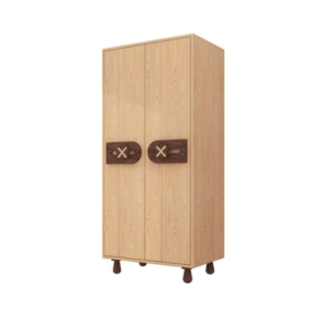 1-2-2 Rustic Mango Modern Solid Wood Children's Wardrobes Natural with Drawers and Doors