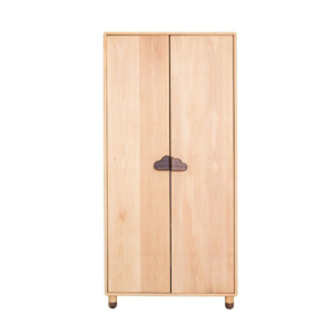 1-3-2 Rustic Modern Solid Wood Children's Wardrobes Natural | In Natural Color |Wardrobe for Bedroom
