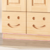 3-159 Rustic Mango Modern Natural Color Children's Wardrobe Solid Wood with Partitions and Drawers