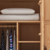 4-2-2 Rustic Mango Modern Solid Wood Children's Wardrobes Natural with Drawers and Doors