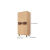 5-2-2 Rustic Mango Modern Solid Wood Children's Wardrobes Natural with Drawers and Doors